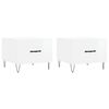 vidaXL Couchtische 2 Stk. Hochglanz-Weiß 50x50x40 cm Holzwerkstoff