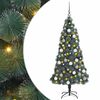 vidaXL K&uuml;nstlicher vorbeleuchteter Weihnachtsbaum mit Kugelset 240 cm