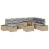 vidaXL Garten-Sofa-Set 11 pcs Beige Poly Rattan