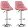 vidaXL Barhocker 2 Stk. Rosa Samt