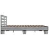 vidaXL Bettgestell Grau Sonoma 200x200 cm Holzwerkstoff und Metall