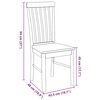 vidaXL Esszimmerstühle 2 Stk. Weiß Massivholz Gummibaum