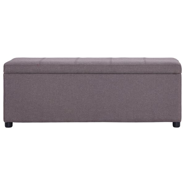 vidaXL Bank mit Staufach 116 cm Taupe Polyester