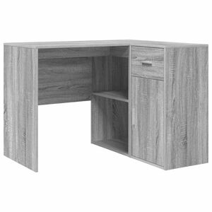 vidaXL Eck-Schreibtisch mit Schubladen Sonoma-Grau 102 x 88 x 75 cm
