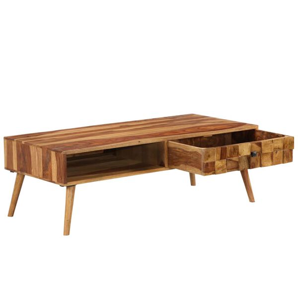vidaXL Couchtisch Massivholz Akazie Honigbraun 110x50x37 cm