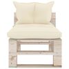 vidaXL 4-tlg. Garten-Lounge-Set aus Paletten mit Kissen Kiefernholz