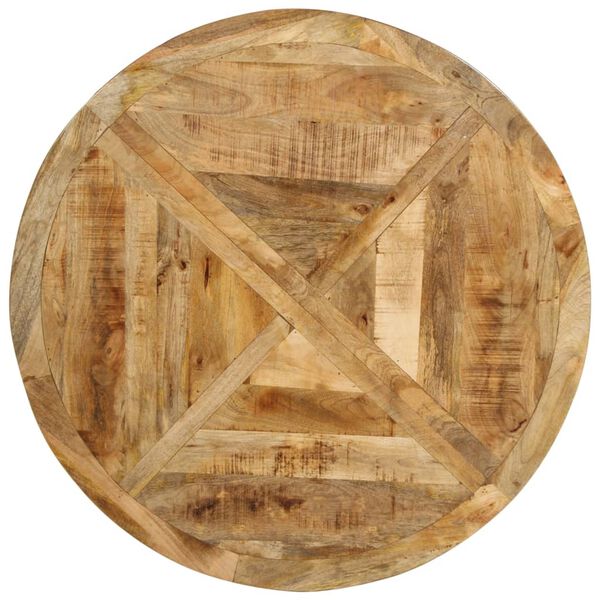 vidaXL Esstisch Ø110x75 cm Raues Massives Mangoholz