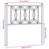 vidaXL Kopfteil Metall Wei&szlig; 75 cm