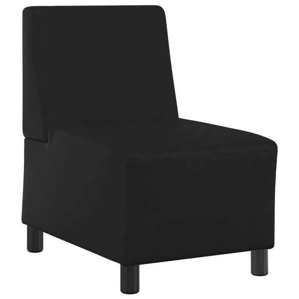 vidaXL | Modulares Armfreies Sofa | Schwarz 55 x 74 x 82 cm Kunstleder