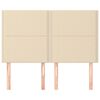 vidaXL Kopfteil Creme 144x5x118/128 cm Stoff