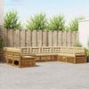 vidaXL Outdoor-Sofagarnitur 9 pcs Natur und Beige Massivholz Akazie