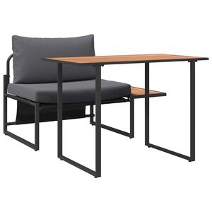 vidaXL Outdoor-Stahl-Sitzm&ouml;bel 2 stk. Anthrazit Stahl