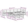 vidaXL Sofagarnituren 9 pcs Natur Massivholz Akazie