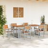 vidaXL Garten Essgruppe 7 pcs Grau und Braun