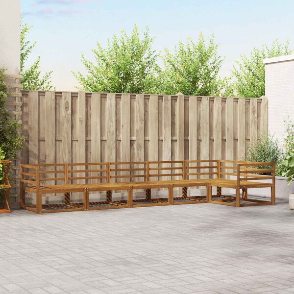 vidaXL Outdoor-Sofagarnitur 6 pcs Natur Massivholz Akazie