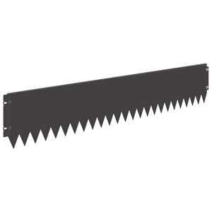 vidaXL Raseneinfassung 20 pcs 103 x 20 cm Stahl Schwarz