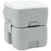 vidaXL Camping-Toilette Grau und Wei&szlig; 41,5 x 36,5 x 42 cm Polyethylen