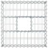vidaXL Gabionen Hochbeet Silber 60 x 60 x 20 cm Verzinkter Stahl