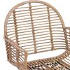 vidaXL Esszimmerstuhl 2 pcs Natur 57 x 54,5 x 85 cm Rattan und Eisen