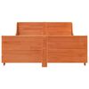 vidaXL Massivholzbett ohne Matratze Wachsbraun 120x200 cm Kiefernholz