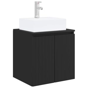 vidaXL Wandmontierte Waschtisch Schwarz 49,5 x 41 x 62,5 cm