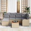 vidaXL Garten-Sofa-Set 7 pcs Beige und Hellgrau