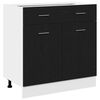 vidaXL H&auml;ngeschrank Schwarz Eichen-Optik 80 x 46 x 81.5 cm
