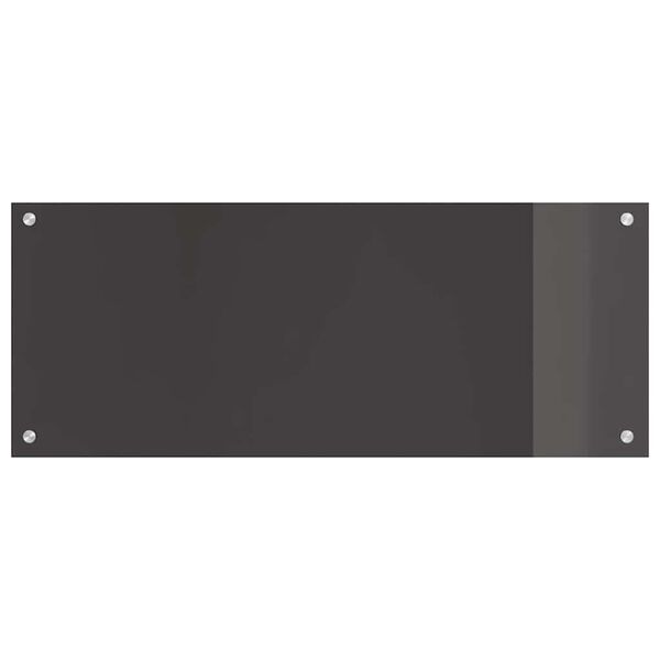 vidaXL K&uuml;chenr&uuml;ckwand 2 pcs Dunkelgrau 100 x 40 cm Geh&auml;rtetes Glas