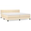 vidaXL Boxspringbett mit Matratze Creme 200x200 cm Stoff