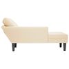 vidaXL Chaiselongue mit Kissen Creme Cordstoff
