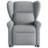 vidaXL Massagesessel mit Aufstehhilfe Hellgrau Stoff
