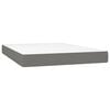 vidaXL Boxspringbett mit Matratze Dunkelgrau 140x200 cm Stoff