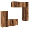 vidaXL TV-Wandm&ouml;bel Wandmontiert 5 pcs Altholz Holzwerkstoff