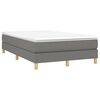vidaXL Boxspringbett mit Matratze Dunkelgrau 120x200 cm Stoff