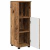 vidaXL Badezimmerschrank mit Speicher mit T&uuml;r Altholz 30 x 35 x 95 cm