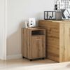 vidaXL Schrank mit Rollen Artisan-Eiche 33x38x60 cm Holzwerkstoff