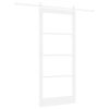 vidaXL Schiebet&uuml;r Wei&szlig; 93 x 211 cm Massivholz Kiefer und Glas