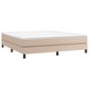 vidaXL Boxspringbett Matratze Cappuccino-Braun 180x200 cm Kunstleder