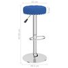 vidaXL Barhocker 2 Stk. Blau Stoff