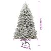 vidaXL Künstlicher Weihnachtsbaum Grün und Weiß 210 cm PVC und Metall