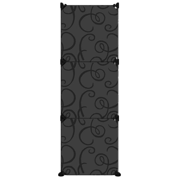 vidaXL Schuhregal Schwarz 84,5x31x93,5 cm PP