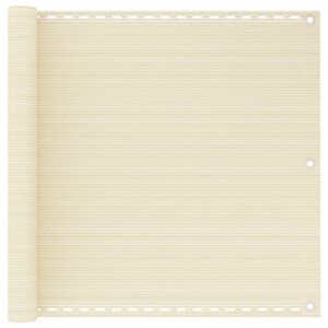 vidaXL Balkon Sichtschutz Creme 90x600 cm HDPE