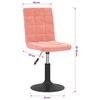 vidaXL Esszimmerst&uuml;hle 2 Stk. Drehbar Rosa Samt