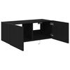 vidaXL TV-Wandschrank Schwarz Eichen-Optik 80 x 35 x 31 cm