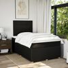 vidaXL Boxspringbett mit Matratze Schwarz 120x190 cm Stoff