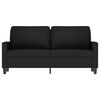vidaXL 2-Sitzer-Sofa Schwarz 140 cm Samt