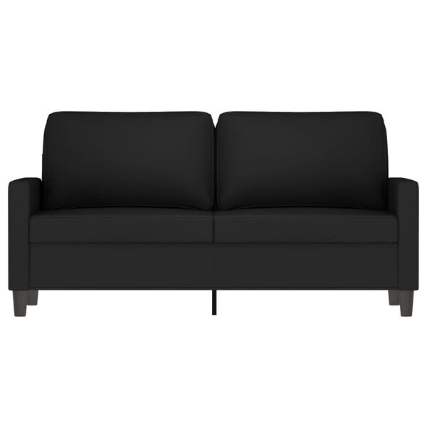 vidaXL 2-Sitzer-Sofa Schwarz 140 cm Samt