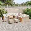 vidaXL Gartensofa-set mit Kissen 14 pcs Beige und Creme