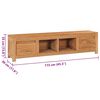 vidaXL TV-Schrank 115x30x35 cm Massivholz Teak
