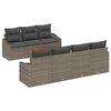 vidaXL Gartensofa-set 8 stk. Grau Poly-Rattan